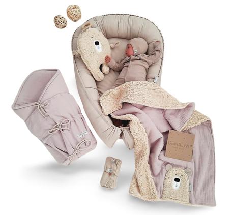 Sada do detskej postieľky pastel ružová, šírka (cm): 65,dĺžka (cm): 100