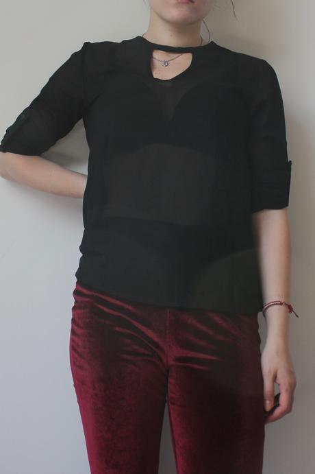 Priehľadná blúzka, xs