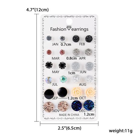 Nausnice 12 parov na cely rok, 