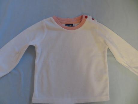 Biely pulóvrik s dlhým rukávom, lupilu,86