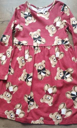 Šaty macko 122/128, len opraté, h&m,122