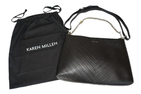 Elegantná kožená kabelka karen millen, 