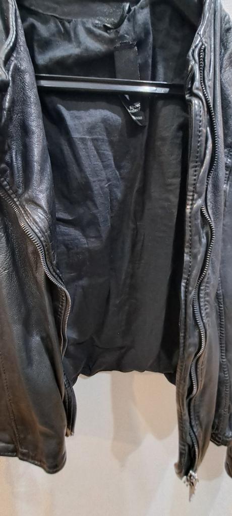 Pravá koža bunda motorkárska, s