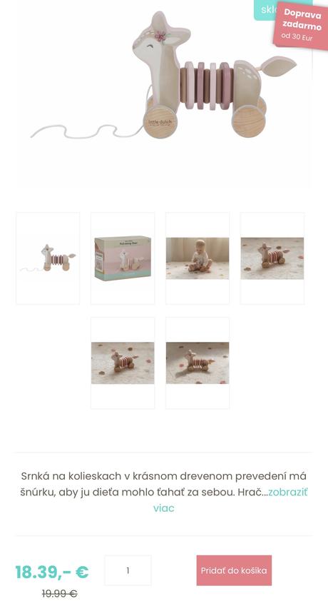 Drevenná srnka little dutch, 