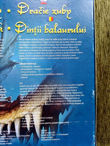 Spoločenská hra - dračie zuby - top stav,