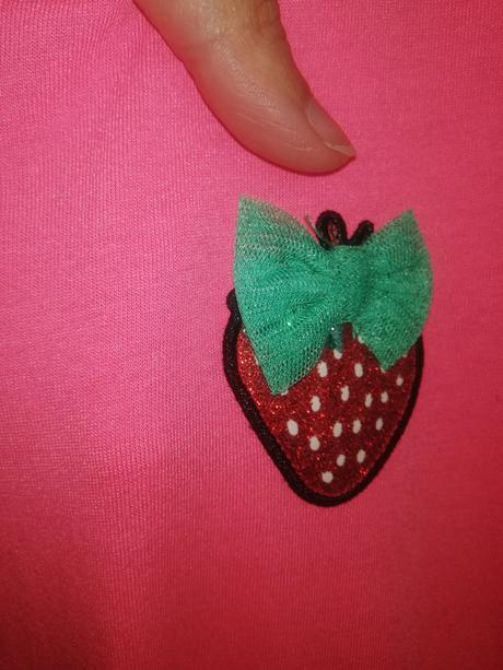 Jahodové šaty, h&m,134