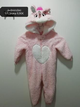 Jednorožec karneval kostým maska 1/1,5roka,