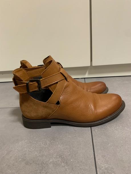 Kožené kotníkové chelsea čižmy, 40