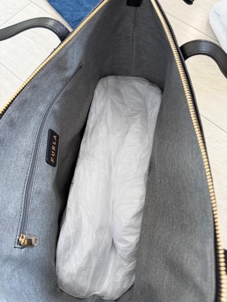 Furla shopper tote čierna / zlatá lg, originál, furla