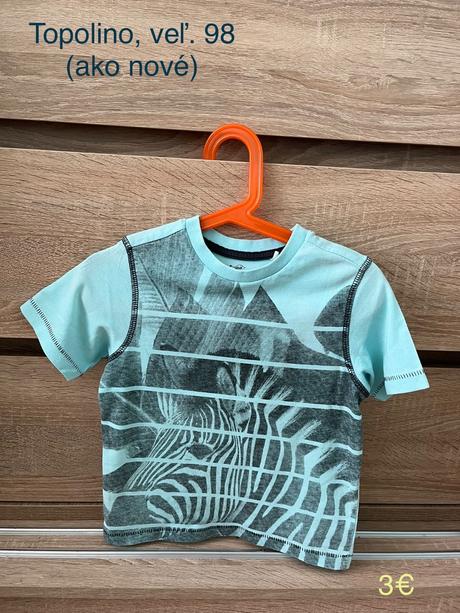 Tričko topolino zebra veľ. 98, topolino,98