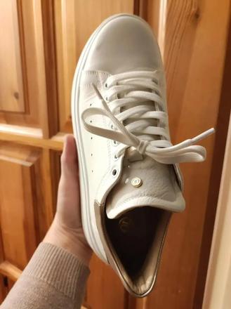 Biele kožené tenisky, 38