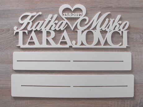 Svadobný stojan s krstnými menami, 