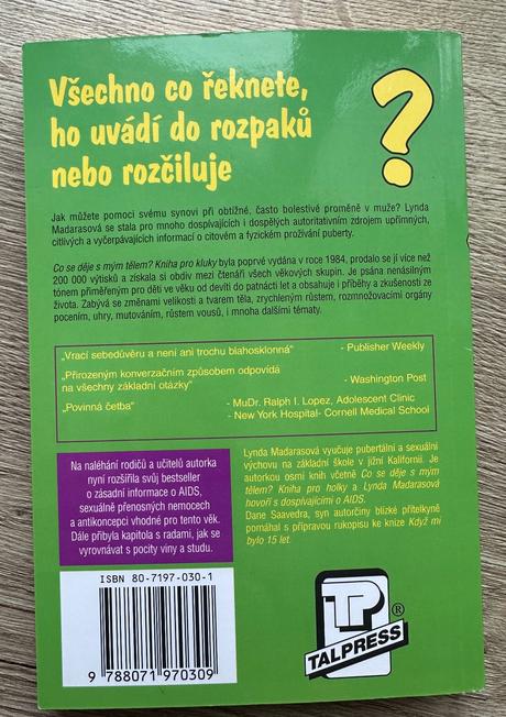 Kniha co se deje s mym telem kniha pro kluky,