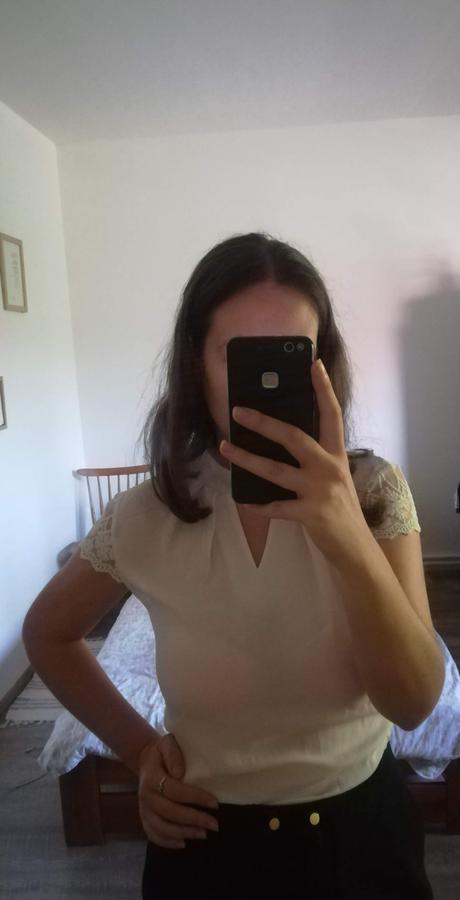 Biela elegantná blúzka, m