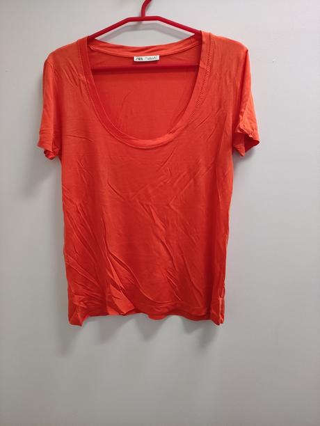 Oranžový oversizes top, top stav, pošta grátis, zara,s