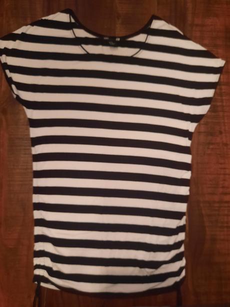 Tehotenské pasikované tričko, h&m,s