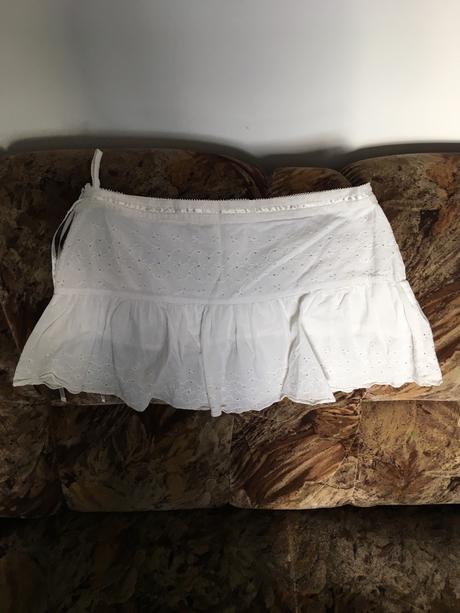 Biela sukňa, fishbone,s