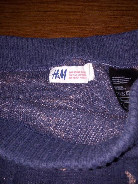 Modrá prechodná ligotavá sukňa h&m 2 az4r top stav, h&m,98