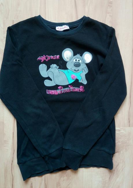 Dievčenská mikina s motívom myšky, 140