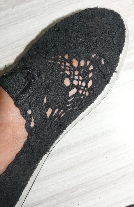 Háčkované tenisky, balerínky, 36