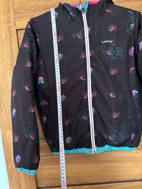 Dievčenská zimná vetrovka obojstranná, decathlon,146