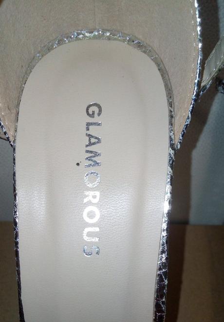 Strieborné glamorous sandálky, 38