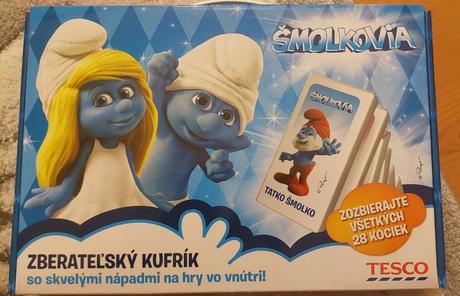 Šmolkovia domino + zberateľský kufrík,