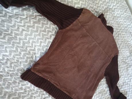 Hnedá manchestrová bunda, xxl