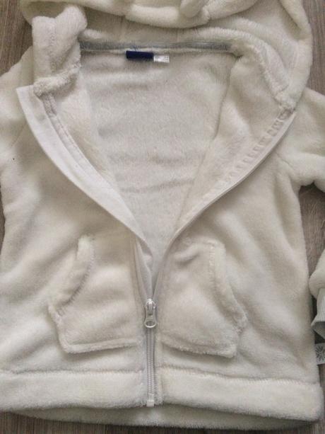 Mikinka biela s uškami 4-6 rokov, lupilu,116