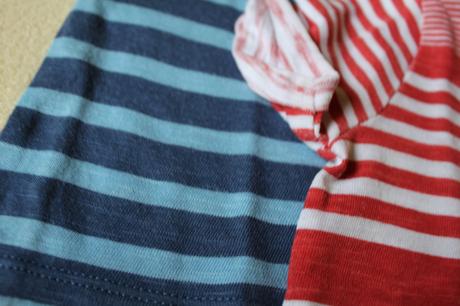 2 ks pásikavých tričiek, f&f,74