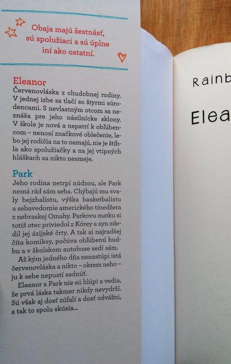 Eleanor a park, rainbow rowellová,