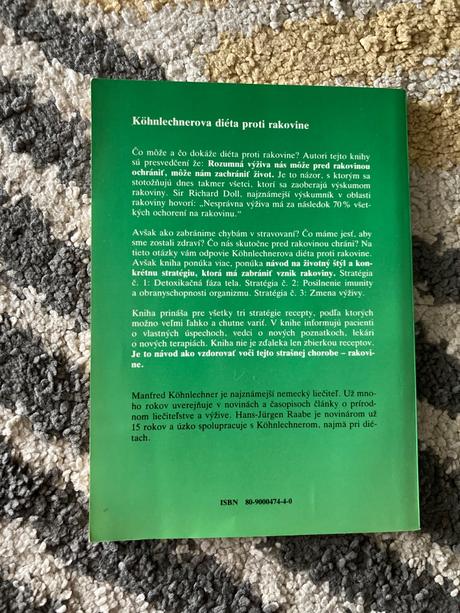 Kohnlechnerova diéta proti rakovine (1992),