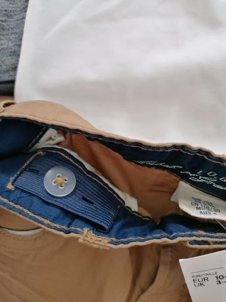 Nohavice 3/4, tričko, mikina, h&m,104