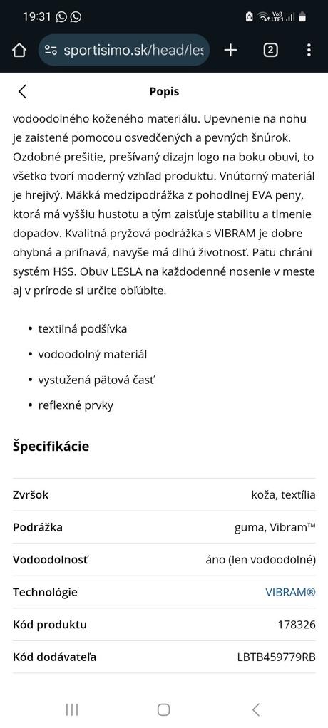 Turistické topánky, 37