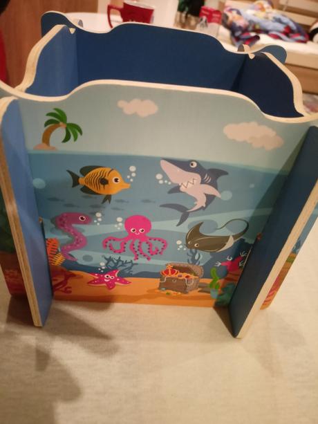 Drevená hračka - chytanie na udicu, 