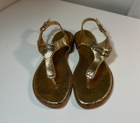 Michael kors kožené zlaté sandále 36, michael kors,36