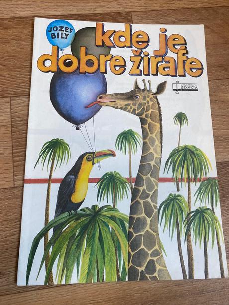 Krásna stará retromini knižka kde je dobre žirafe,