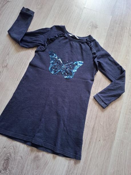 Teplakové šaty, veľ. 122/128, h&m,128