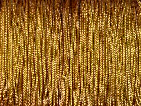 Shamballa šnúrka nylonová 1 mm - zlatá, 