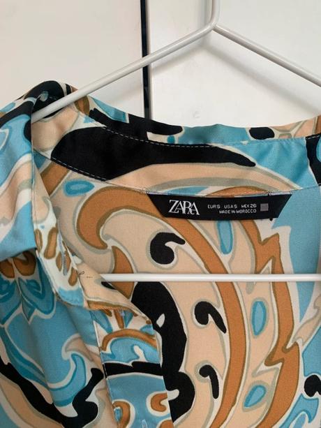 Zara predĺžená bledomodrá košeľa s, zara,s
