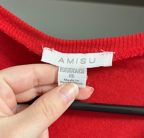 Červené tričko, amisu,xs