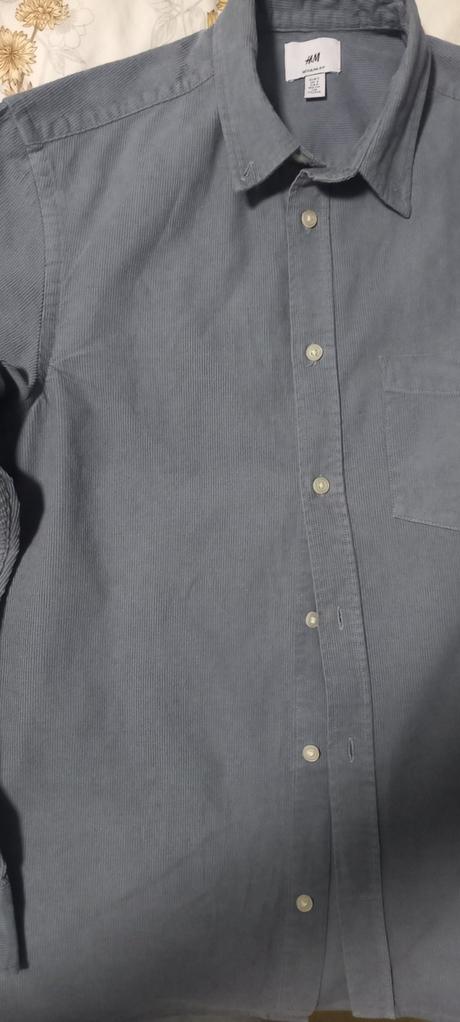 Pánska menčestrová košeľa s, h&m,s