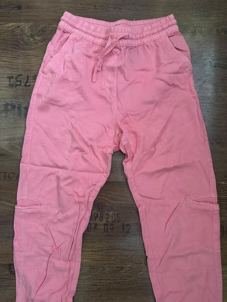 Ružové príjemné kapsáče, h&m,140