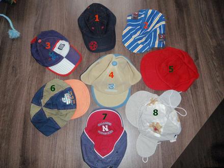 Darujem 5x šiltovky 1-3roky, 86–98