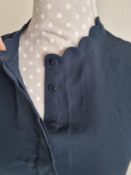 Modrá padavá blúzka/top h&m veľ. 40, h&m,40