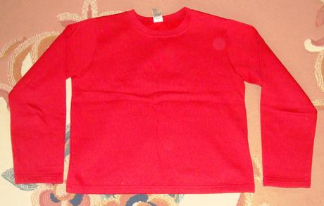 Hrubšia červená mikina, tesco,38