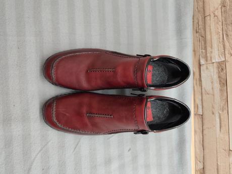 Rieker 38 - dámske kožené bordové topánky, rieker,38