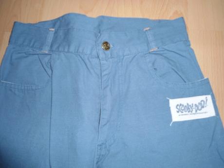 Bledomodre nohavice scooby doo, 128