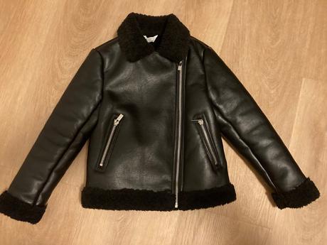 Zateplena kozena bunda, primark,122