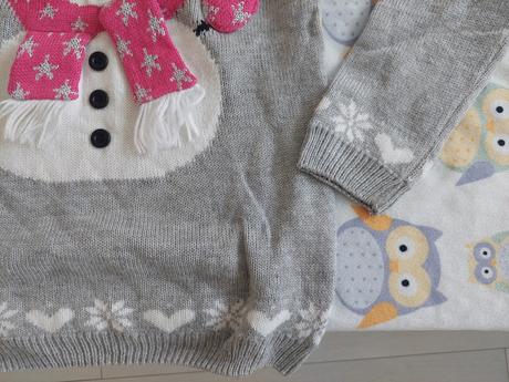 Dlhší vianočný svetrík snehuliak veľ.152-158, 152